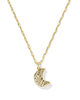 Moon Gold Short Pendant Necklace
