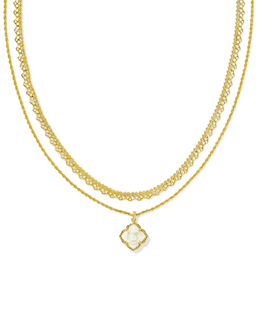 KENDRA SCOTT Mallory Rose Gold Multi Strand Necklace