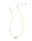 KENDRA SCOTT Elisa Lattice Frame Gold Short Pendant Necklace