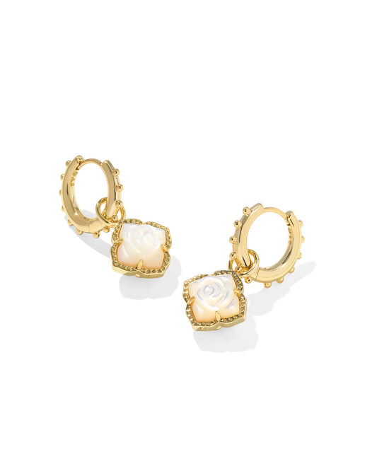 KENDRA SCOTT Mallory Rose Gold Huggie Earrings