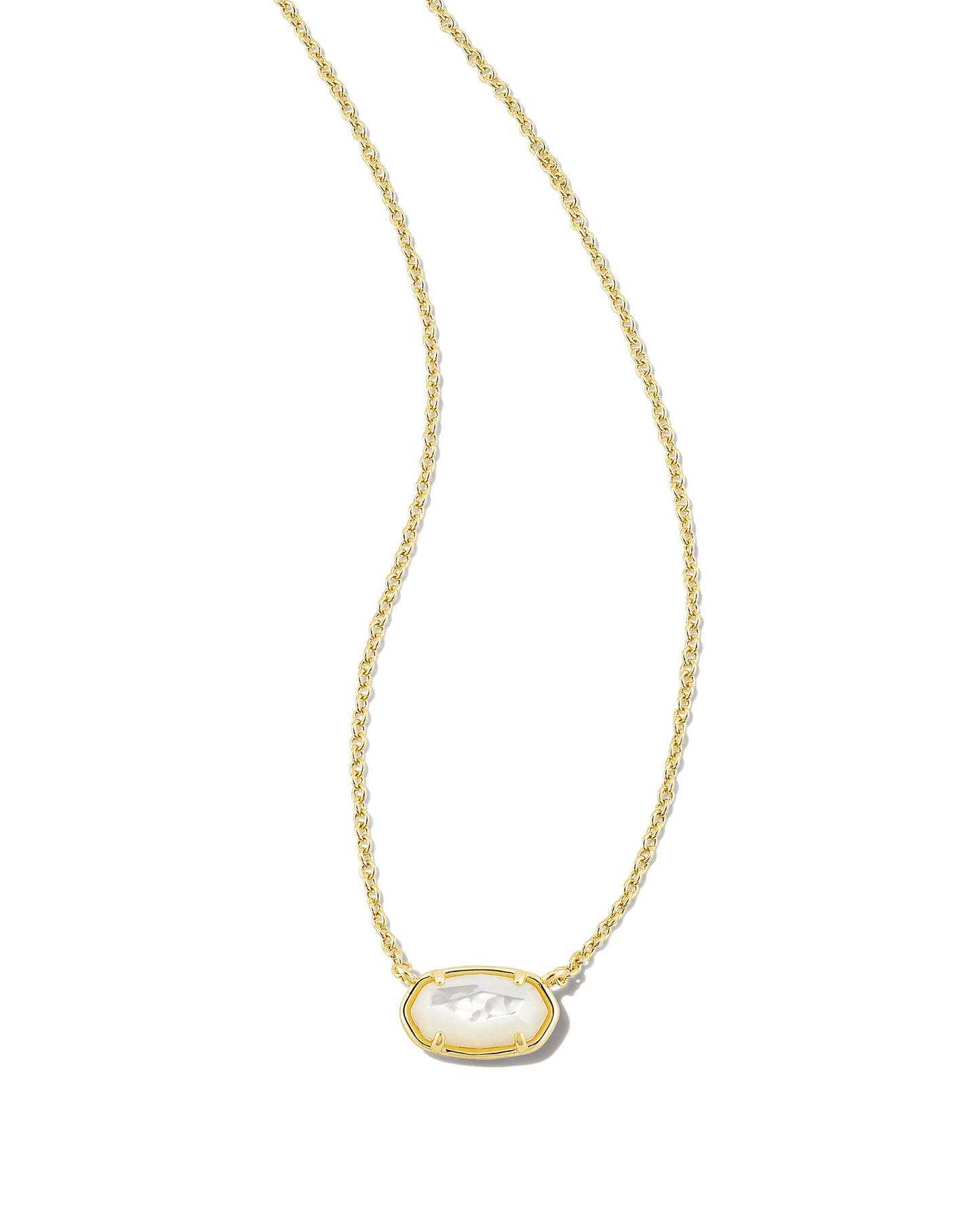 KENDRA SCOTT Grayson Gold Pendant Necklace in Ivory Mother-of-Pearl