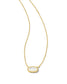 KENDRA SCOTT Grayson Gold Pendant Necklace in Ivory Mother-of-Pearl