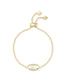 KENDRA SCOTT Elaina Gold Adjustable Chain Bracelet in Dichroic Glass