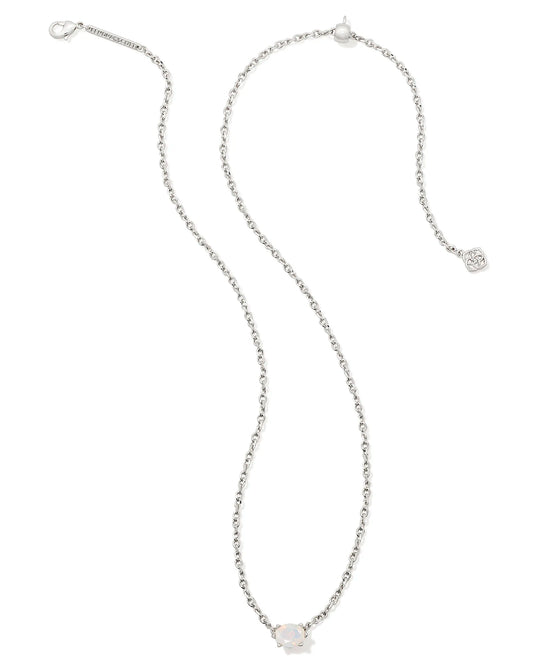 KENDRA SCOTT Cailin Silver Pendant Necklace in Champagne Opal Crystal