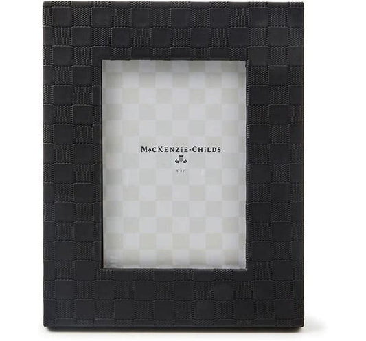 MACKENZIE-CHILDS Black Faux-Leather 5" X 7"