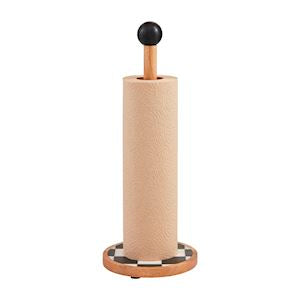 MUDPIE Black & White Check Paper Towel Holder