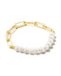 KENDRA SCOTT Ashton Gold Half Chain Bracelet in Freshwater Cultured Pearl