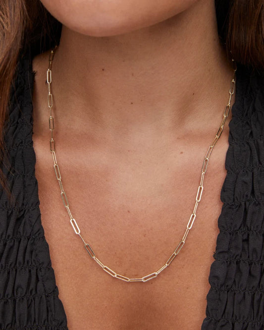 KENDRA SCOTT Courtney Paperclip Necklace in Gold