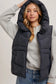 Zipper Down Puffer Hooded Vest