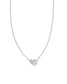 KENDRA SCOTT Holland Silver Heart Short Pendant Necklace in White