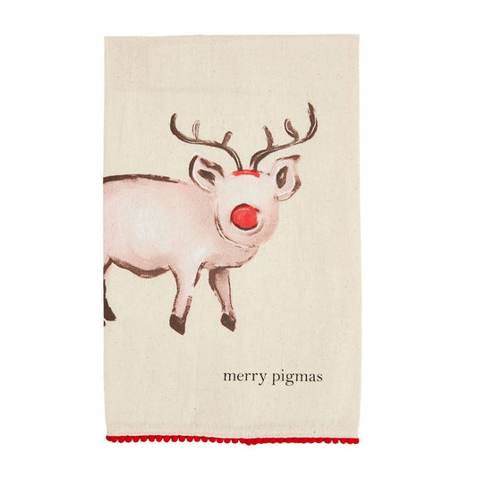 MUDPIE : PIG CHRISTMAS FARM TOWEL