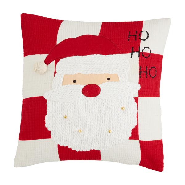 MUDPIE Santa Quilted Pillow