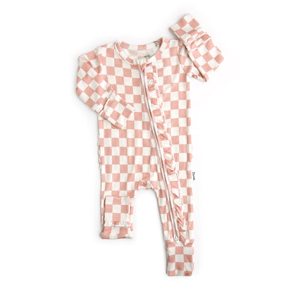 GIGI AND MAX Bamboo Baby Pajama Sleepies Little Baby Ruffle Zip Saylor