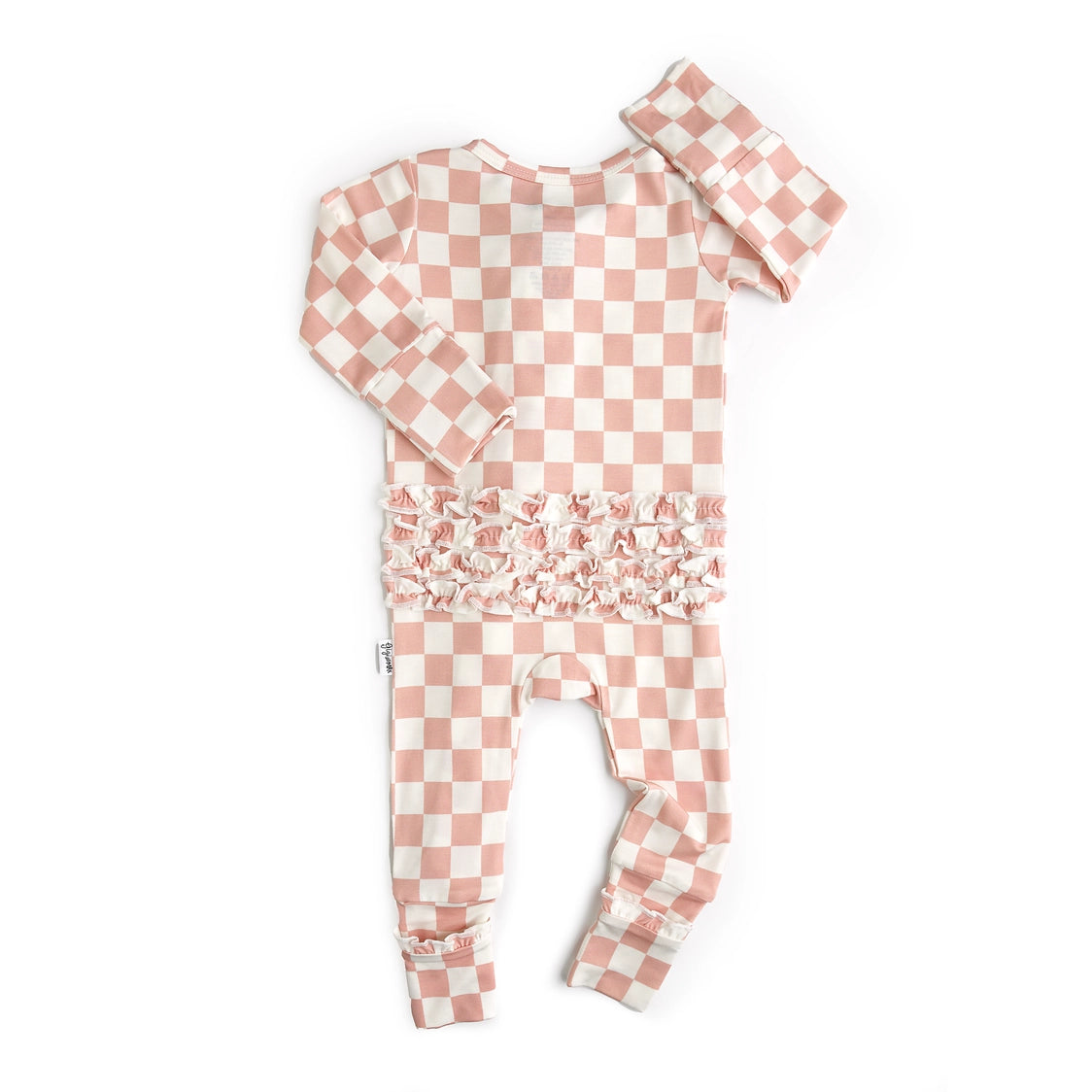 GIGI AND MAX Bamboo Baby Pajama Sleepies Little Baby Ruffle Zip Saylor