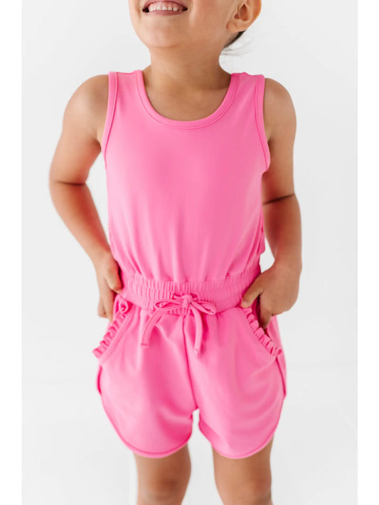 Berry Pink | Ruffle Romper