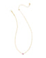 KENDRA SCOTT Mini Elisa Gold Satellite Short Pendant Necklace in Fuchsia Magnesite