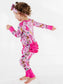 Kiki + Lulu No Place Like Home Pink Convertible Footies with Ruffle