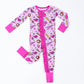 Kiki + Lulu No Place Like Home Pink Convertible Footies with Ruffle