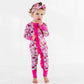 Kiki + Lulu No Place Like Home Pink Convertible Footies with Ruffle