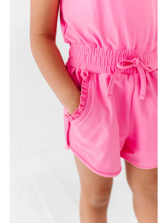 Berry Pink | Ruffle Romper