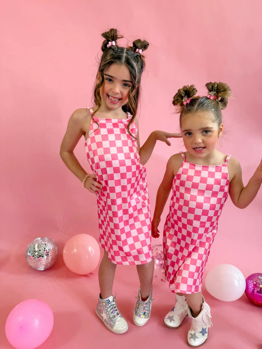 Pink Checkered Dress