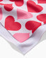 Geometry Blushing Hearts Tea Towel