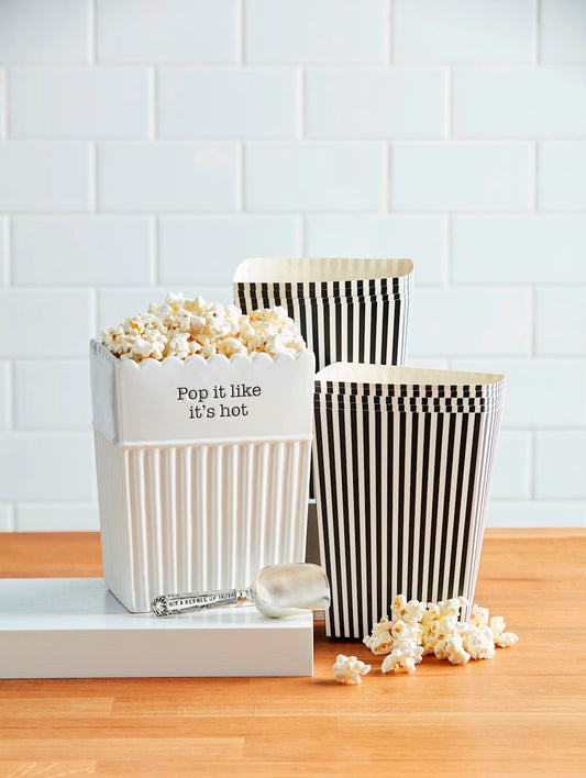 MUDPIE Popcorn Bucket & Bag Set