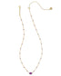 KENDRA SCOTT Mini Elisa Gold Enamel Frame Short Pendant Necklace