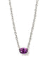 KEBDRA SCOTT Cailin Silver Pendant Necklace in Purple Crystal