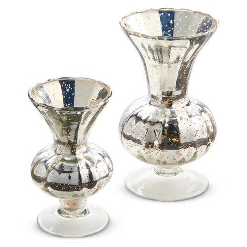 7" Mercury Glass Vases