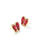 KENDRA SCOTT Haley Bow Gold Stud Earrings