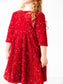 Red Velvet Sequin Dress