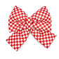 Red Check Medium Bow
