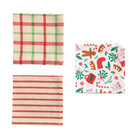 MUDPIE REINDEER BASKET TOWEL SET