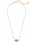 KENDRA SCOTT Elisa Rose Gold Extended Length Pendant Necklace in Rose Gold Drusy