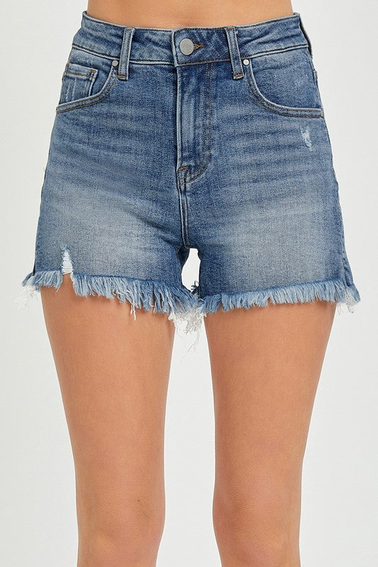 RISEN HIGH RISE SIDE SLIT SHORTS