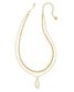 KENDRA SCOTT Evelyn Gold Multi Strand Necklace in Rock Crystal Dichroic