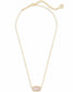 KENDRA SCOTT Elisa Gold Pendant Necklace in Rose Quartz