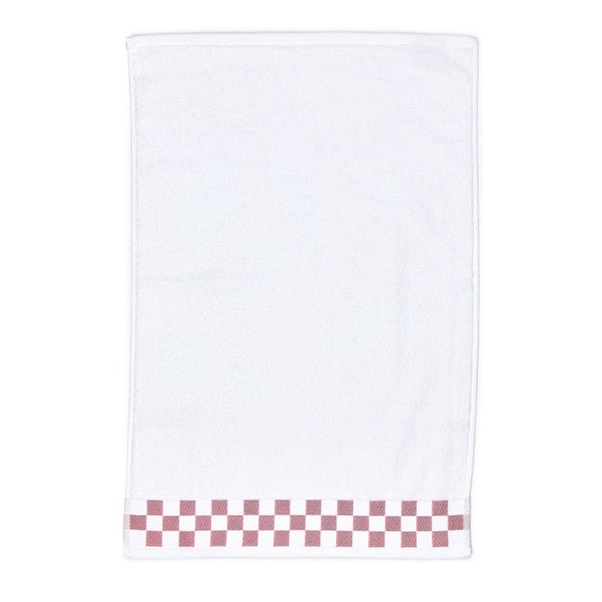 Hand Towel with Rose Check Border
