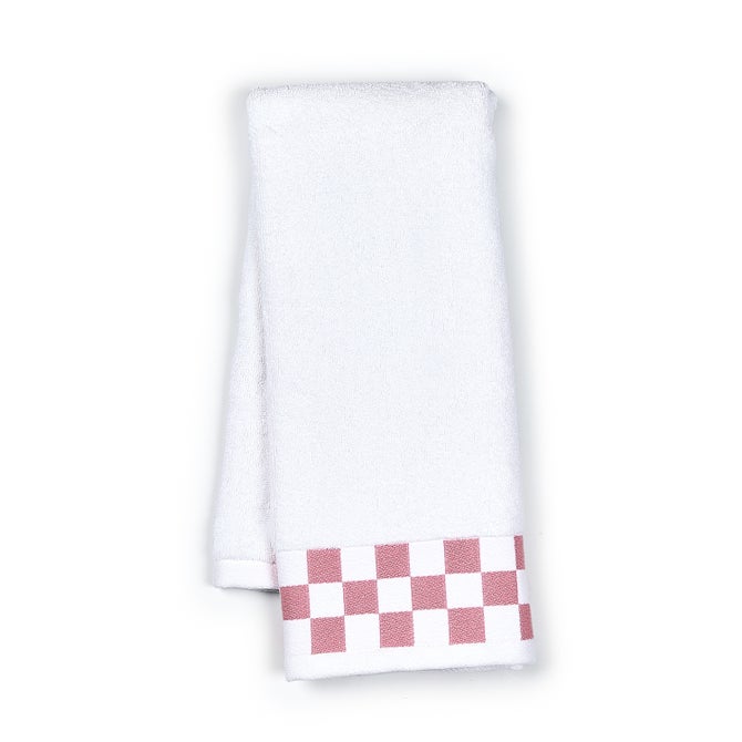 Hand Towel with Rose Check Border