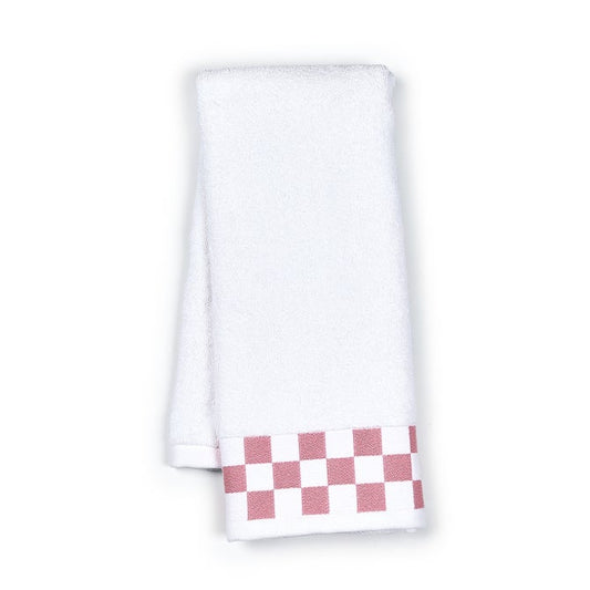 Hand Towel with Rose Check Border