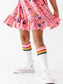 Little Stocking Co. Rainbow Bubble Stripe Lace Top Knee High Socks