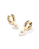 KENDRA SCOTT Sasha Heart Gold Huggie Earrings