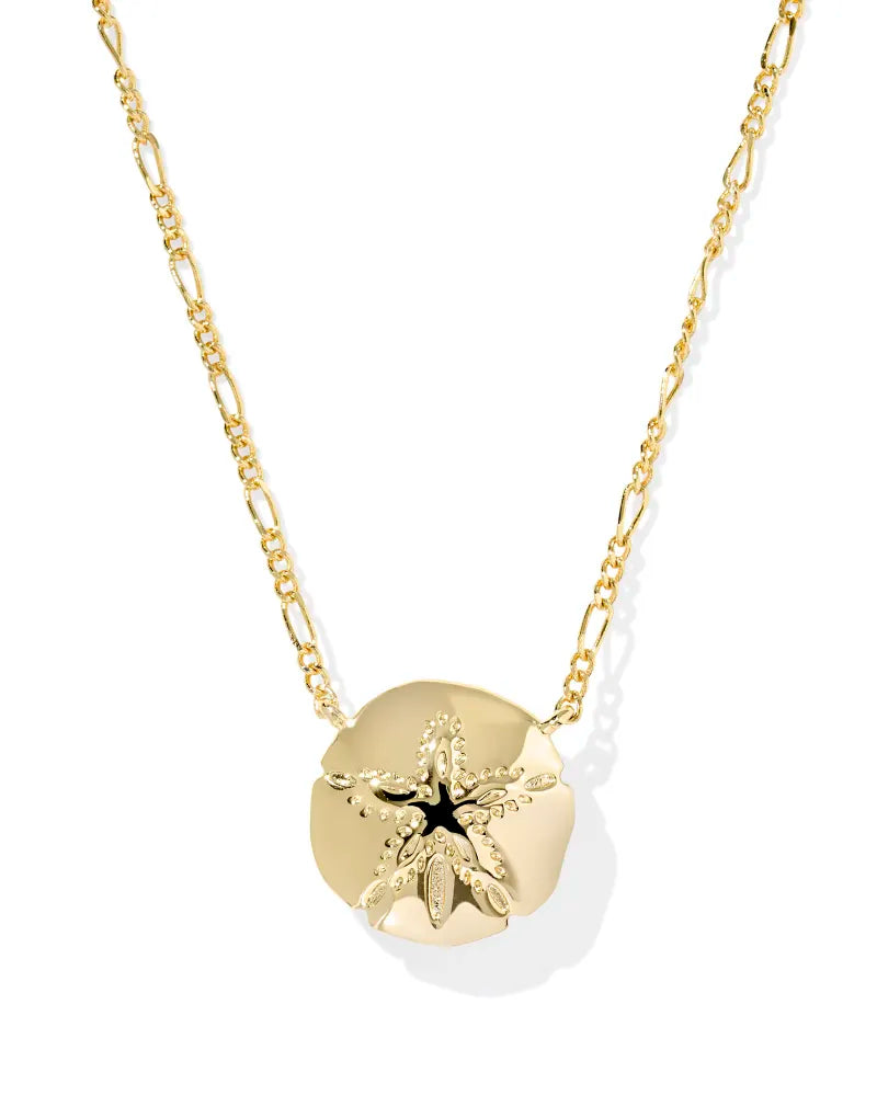 KENDRA SCOTT Sand Dollar Gold Short Pendant Necklace