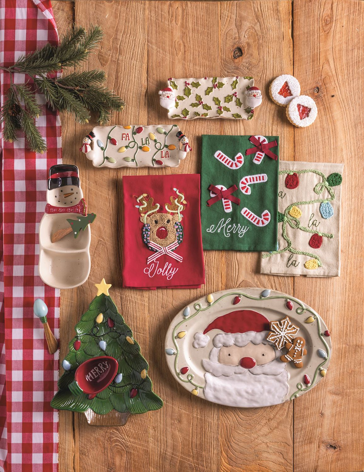 MUDPIE Farm Christmas Santa Platter