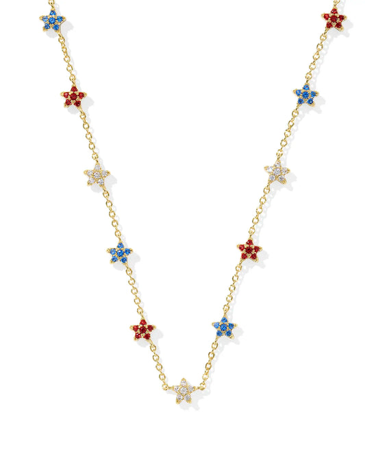 KENDRA SCOTT Sierra Star Gold Crystal Strand Necklace