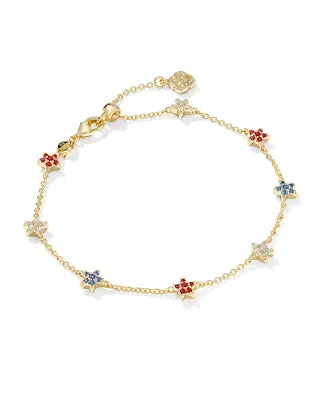 KENDRA SCOTT Sierra Star Gold Crystal Delicate Chain Bracelet
