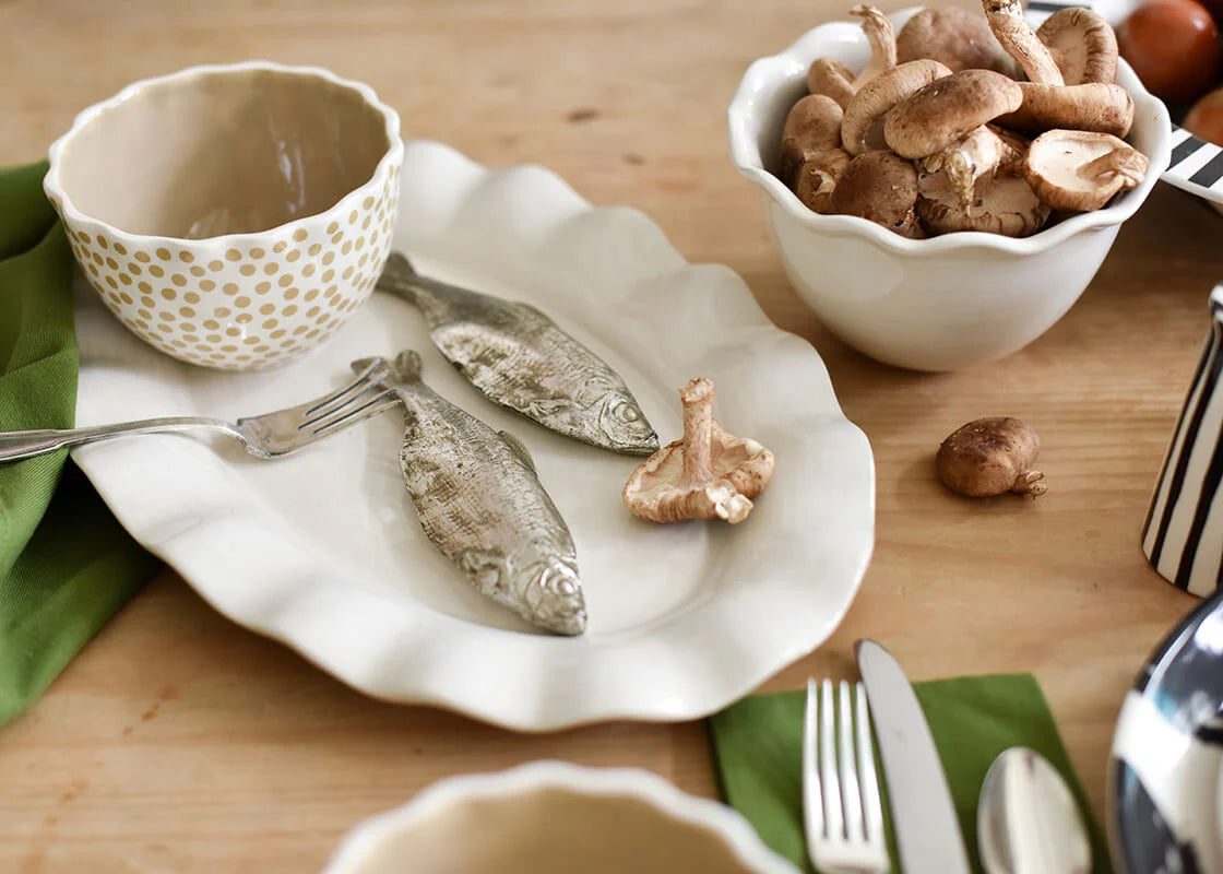 Coton Colors Signature White Ruffle Bowl