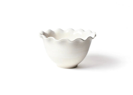 Coton Colors Signature White 9in Ruffle Bowl