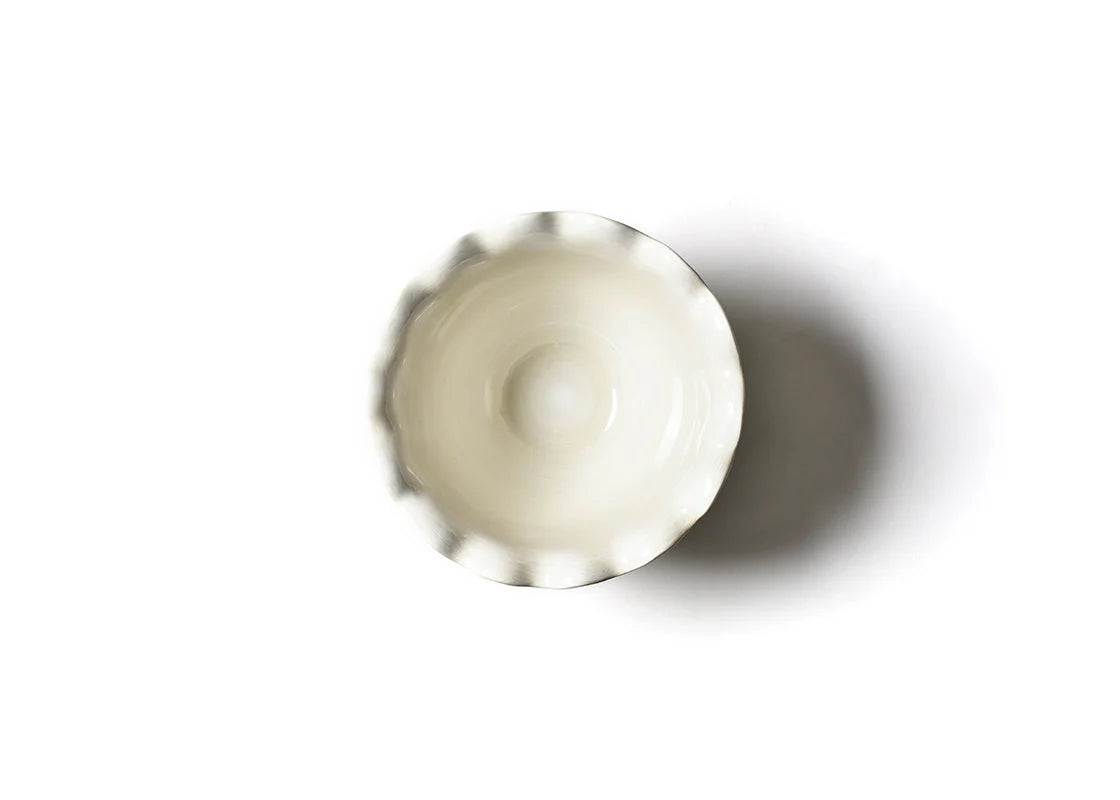 Coton Colors Signature White 9in Ruffle Bowl